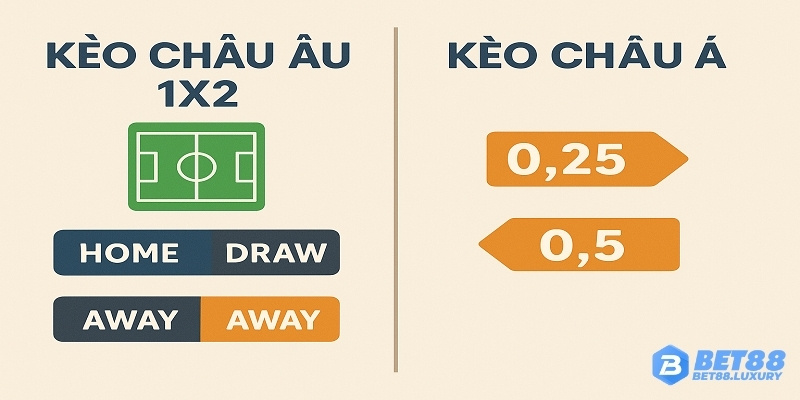 Phân biệt rõ sự khác nhau giữa 1X2 và Handicap