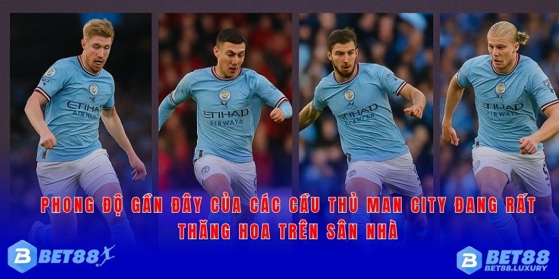 Phong độ các cầu thủ Mancity